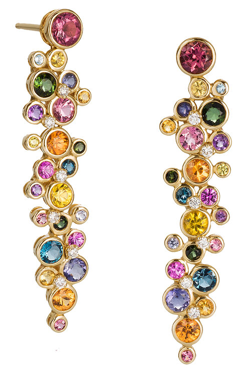 Martha Seely   18k gold with multi-color gemstones & diamonds   MSRP $2,585  617.899.2162  marthaseely.com