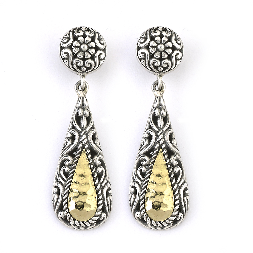 Samuel B. Sterling & 18k gold tear drop earring MSRP $219 516.455.2621 samuelb.com