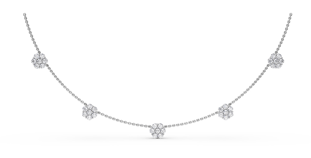 Fana Jewelry Petals of love 2.8ct diamond necklace MSRP $6,450 800.433.0012 fanajewelry.com