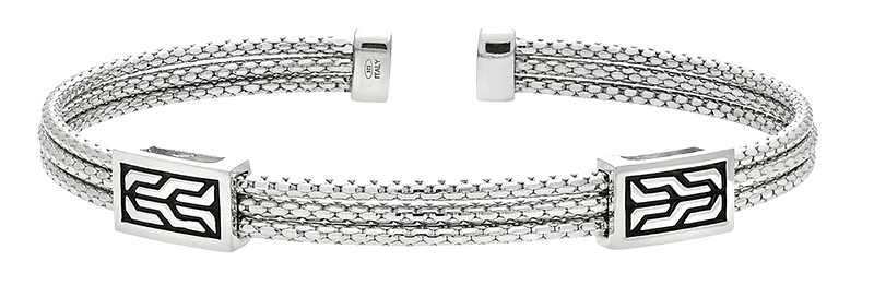 Kelly Waters Rhodium finished sterling silver 3 cable bracelet  MSRP $180 800.647.7017 kellywaters.com