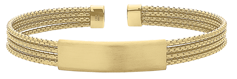 Kelly Waters Gold vermeil sterling 4 cable cuff bracelet  MSRP $250 800.647.7017 kellywaters.com