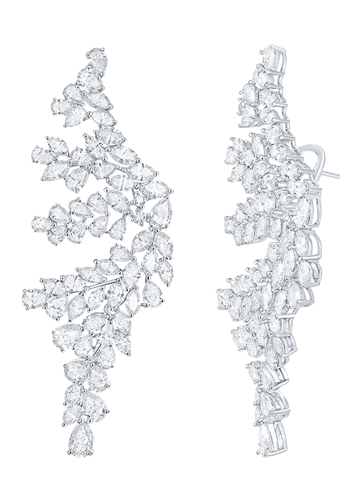 Smiling Rocks High Jewelry - Angels’ Wings earrings in lab grown diamonds  MSRP $31,125 212.596.4163 smilingrocks.com