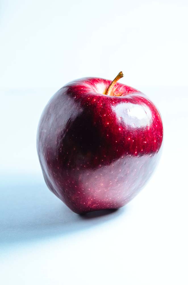 shiny red apple