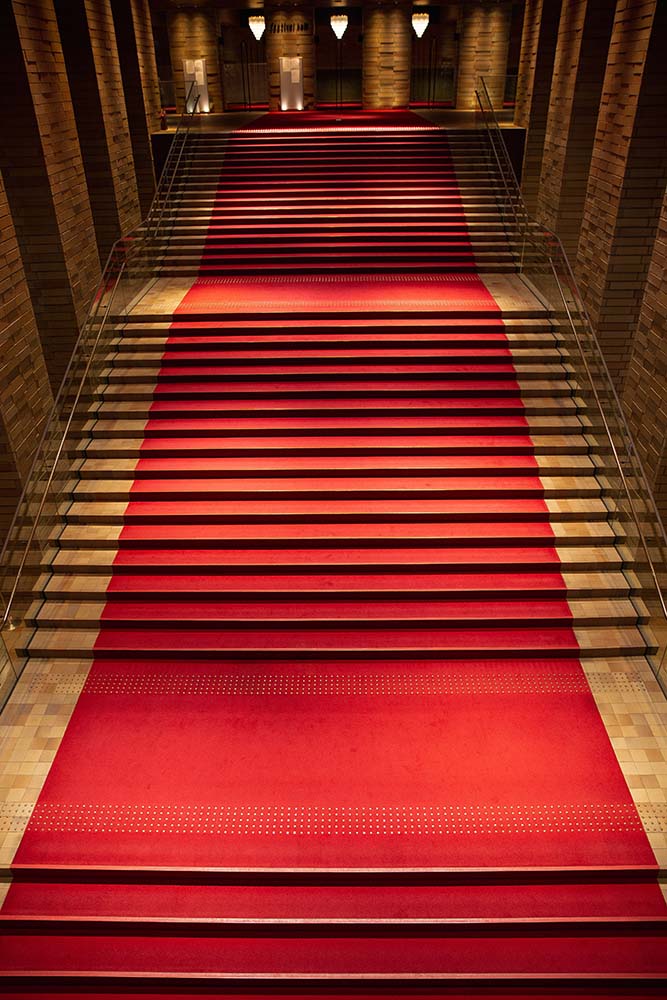 Red grand staircase