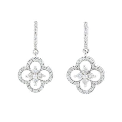 Aiya Designs 14k white gold dangle diamond earrings MSRP $3749 AiyaDesigns.com 888.427.8886