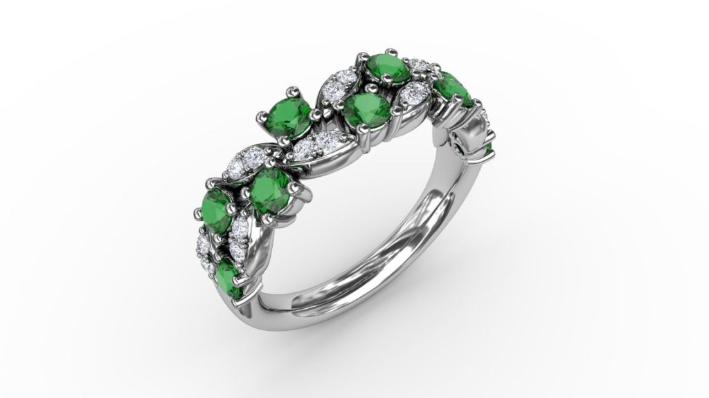 Fana Three stone emerald & diamond ring MSRP $4525 fanajewelry.com 800.433.0012