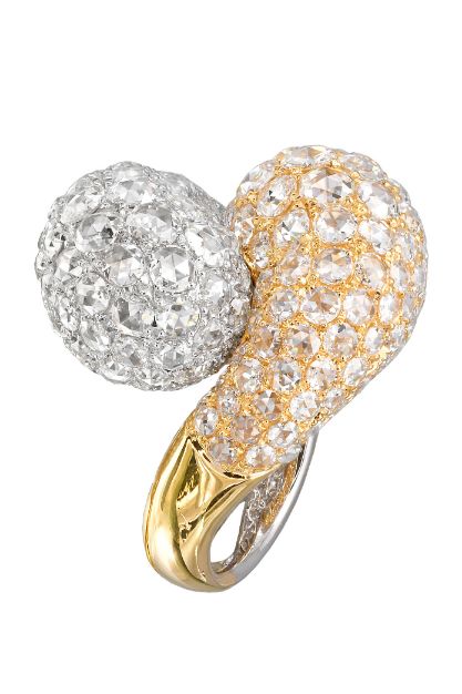 Jye’s International 18K gold ring with 6.72 cttw rose-cut diamonds MSRP $32500 jyescorp.com 415.621.8880