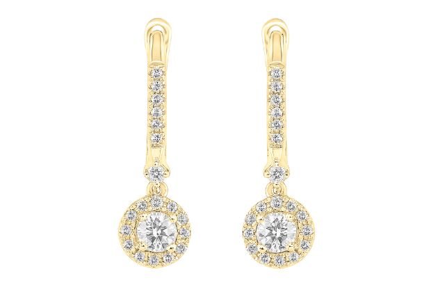 Legend Jewelry 14K White gold diamond halo earrings MSRP $1999 legendjewelry.com 866.607.3098