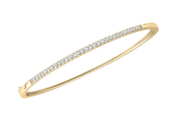 Legend Jewelry 14K yellow gold diamond bangle MSRP $2899 legendjewelryinc.com 866.607.3098