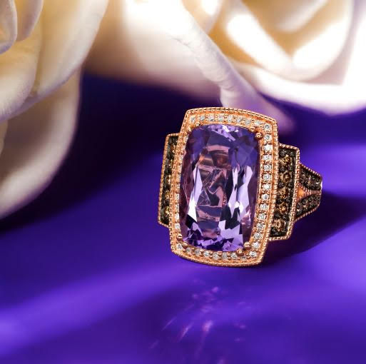 Le Vian Chocolatier ring with grape amethyst MSRP $1999 levian.com 516.466.7202