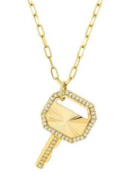 Midas Chain Diamond fluted frame key pendant MSRP $ 1965 midaschain.com 201.244.1150